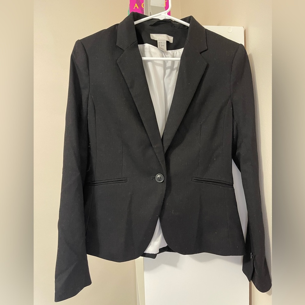 H&M Classic Black Blazer - Size 6